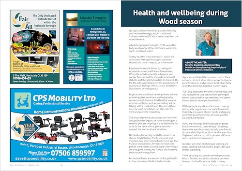 Pages 34 & 35 from the spring edition of Real Rochdale