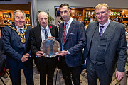 The Mayor of Rochdale, Mike Holly with  Dave Richardson, Wesley Dowd and Kieren McDonnell,  chair of the Man of Rochdale committee